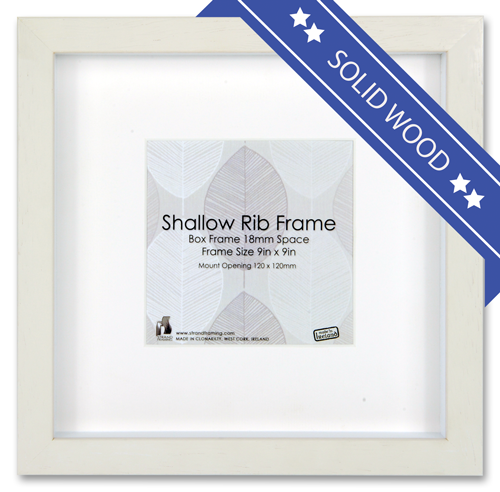 2032 Shallow Rib Box Frame - Frame Size 229 x 229mm - Off White -pack of 6 frames