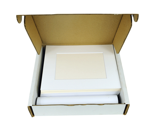 Premium Boxed Picture Mount Kits - 16" x 12" for A4 Image (Opening 287 x 200mm) - Pack of 20