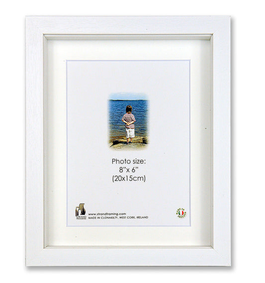 Strand Collection - 2032 White PLS Frame - Frame Size 14 x 12in - Mount image 10 x 8in - Box of 18