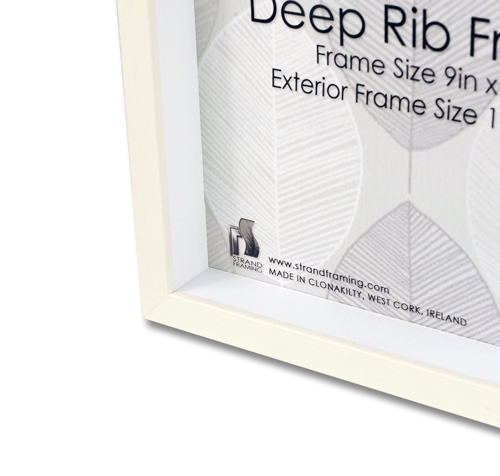 2044 Deep Rib Frame Size - 229 x 229mm - White - Pack of 24 frames (New Stock For 2022)