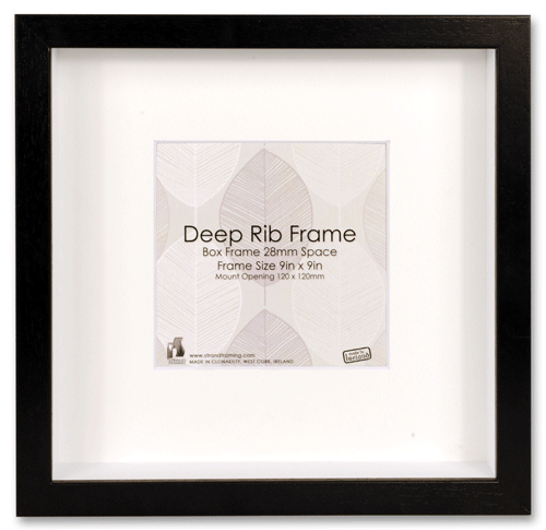 2044 Deep Rib Frame Size - 229 x 229mm - Black - Pack of 6 frames (New Stock For 2021)