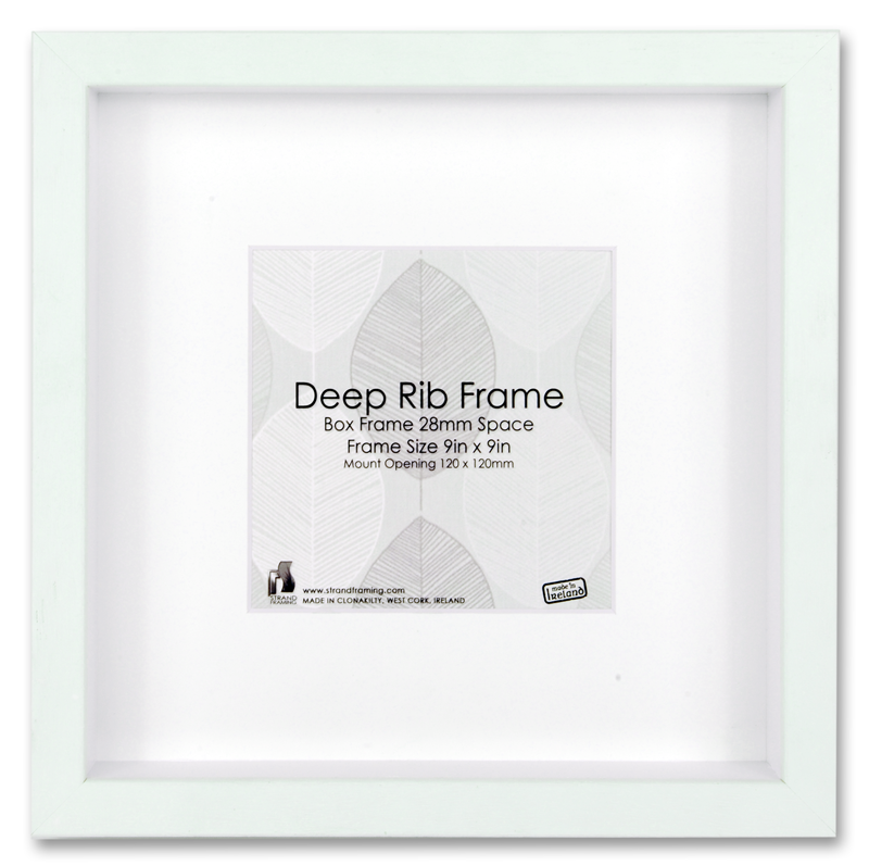 2044 Deep Rib Frame Size - 229 x 229mm - White - Pack of 24 frames (New Stock For 2022)
