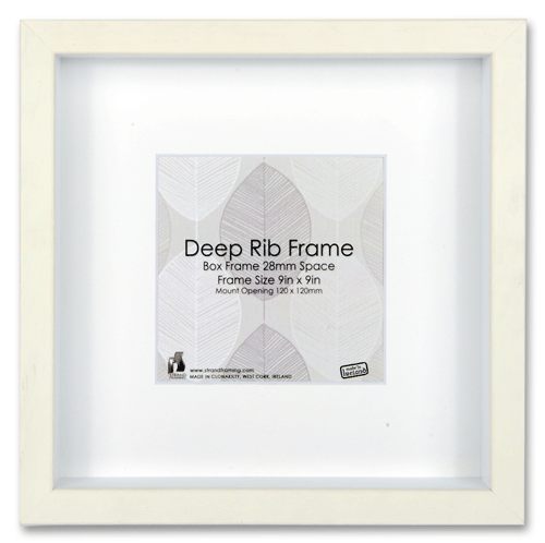 2044 Deep Rib Frame Size - 229 x 229mm - Off White - Pack of 6 frames (New Stock For 2021)