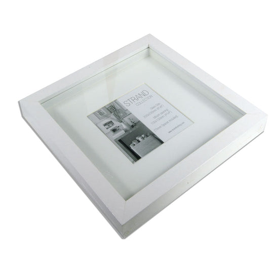Strand Collection - Rib White MDF Frame - Frame Size 200 x 200mm - Mount Ope 100 x 100mm - Box of 24